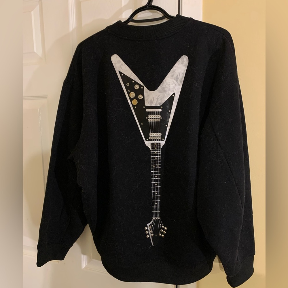 Acne studios black guitar sweatshirt